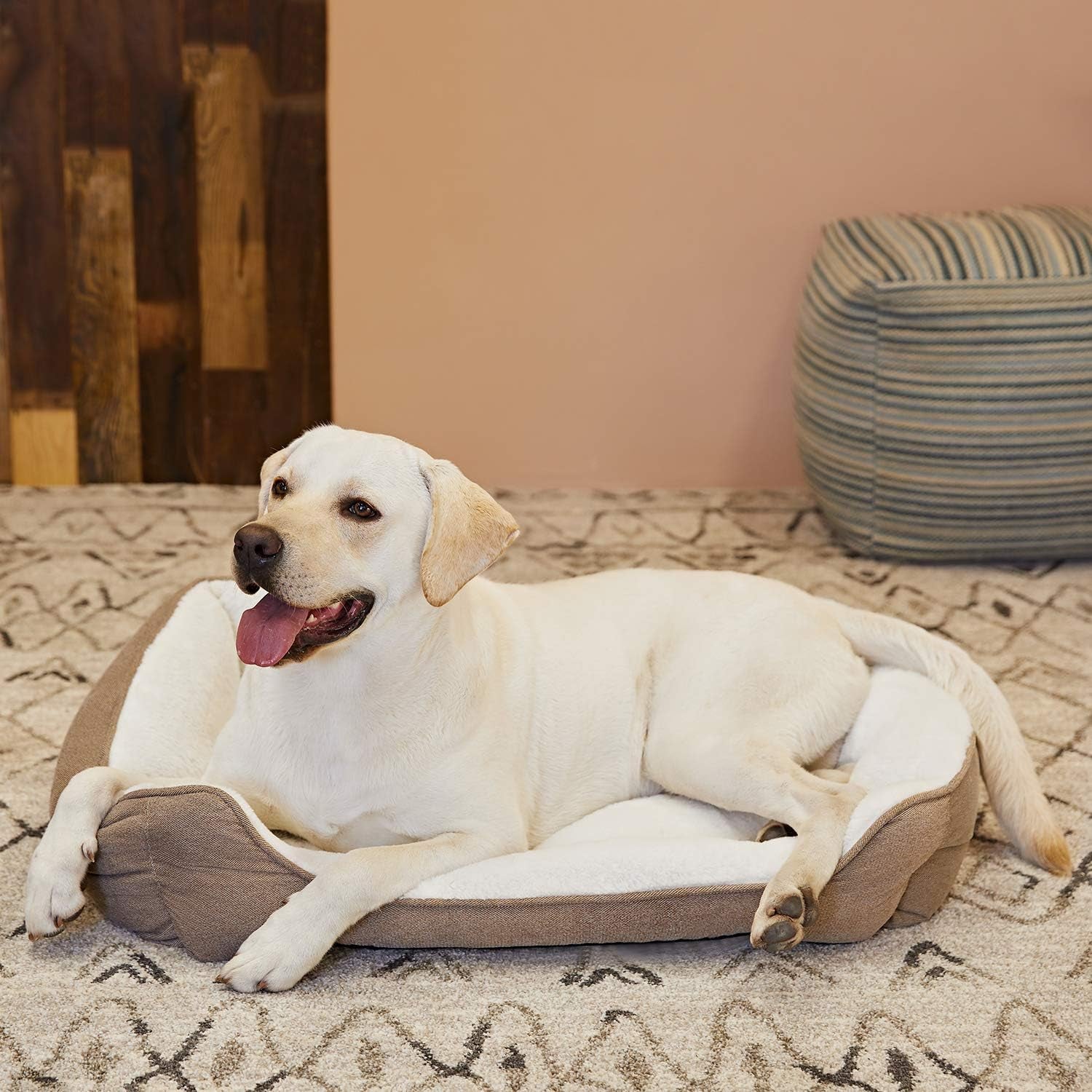 Durable Dog Bed Machine Washable Medium Dog Bed Square, Comfortable Puppy Dog Bed Medium