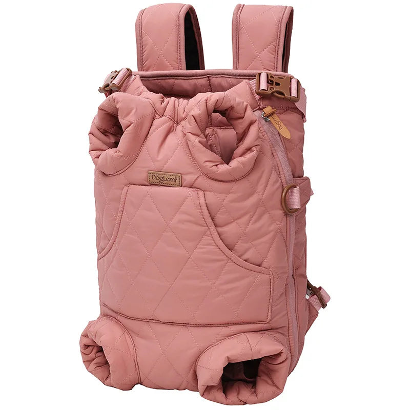 Winter Pet Dog Backpack Thicken Warm Cat Backpack Hands Free Portable Travel Dog Carrier for Small Dogs Windproof Safety Pet Bag