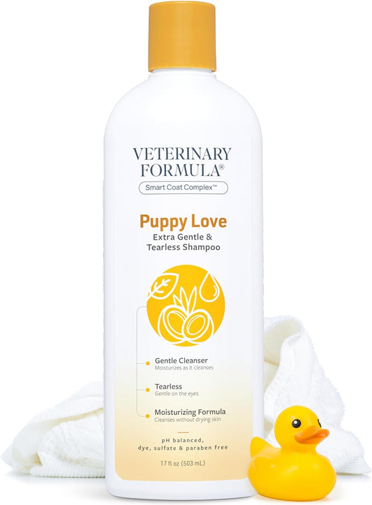 Solutions Puppy Love Extra Gentle Tearless Shampoo,17 Oz – Safe for Puppies over 6 Weeks –Puppy Shampoo with Fresh Scent,Long-Lasting Clean – Cleanses without Drying Delicate Skin