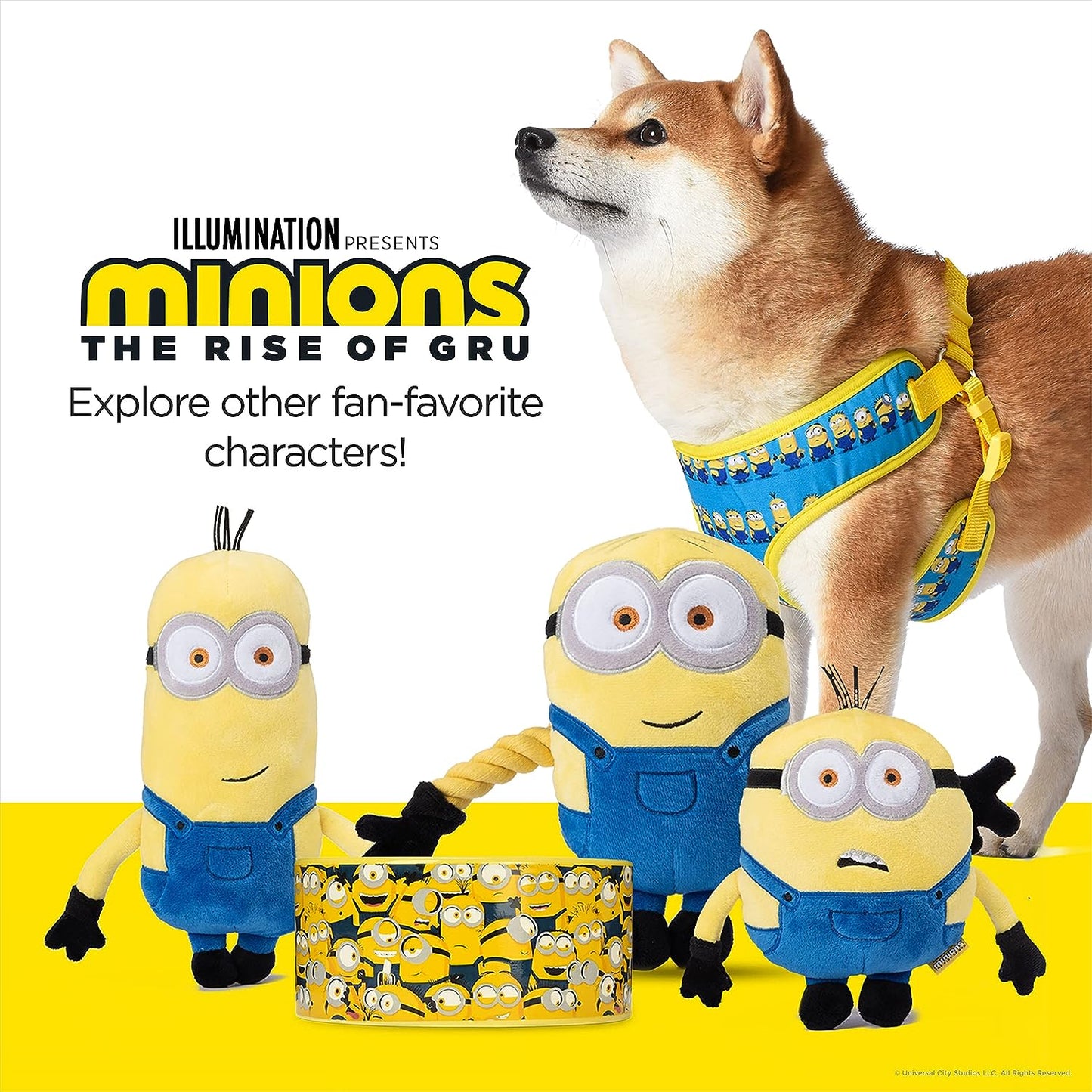 the Rise of Gru Dog Harness, Yellow Dog Harness - More than a Minion No Pull Dog Harness - Puppy Harness,  Dog Harness,  Harness, Despicable Me Dog Harness, Dog Gru Harness