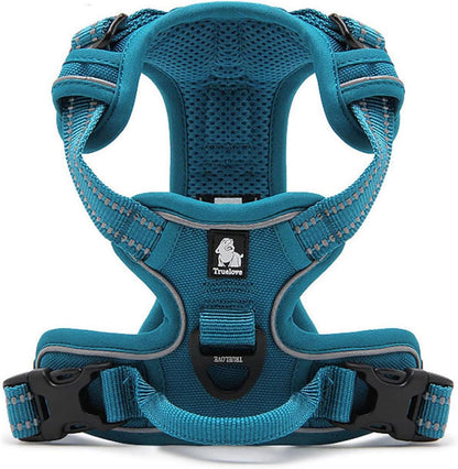 Truelove Adjustable No-Pull Dog Harness Reflective Pup Vest Harnesses Comfortable Control Brilliant Colors Tlh5651(Blue,Xs)