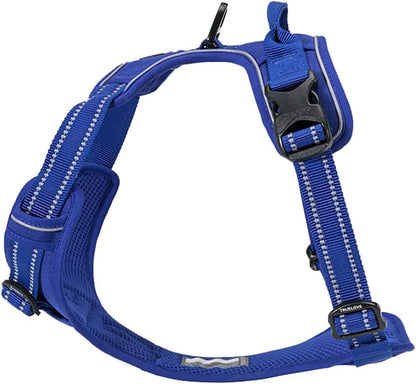 Adjustable No-Pull Dog Harness Reflective Pup Vest Harnesses Comfortable Control Brilliant Colors Truelove Tlh5651(Royal Blue,L)